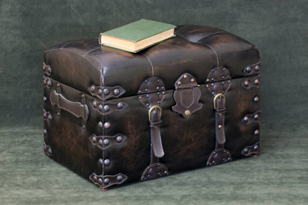istock Chest with the lid closed and the book on top 917653418