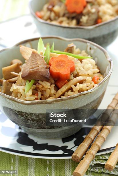 Con Raíz De Bambú Japonés Pilaf Foto de stock y más banco de imágenes de Arroz - Comida básica - Arroz - Comida básica, Arroz pilaf, Asia