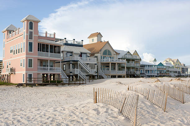 Luxury Beach Homes stock photo