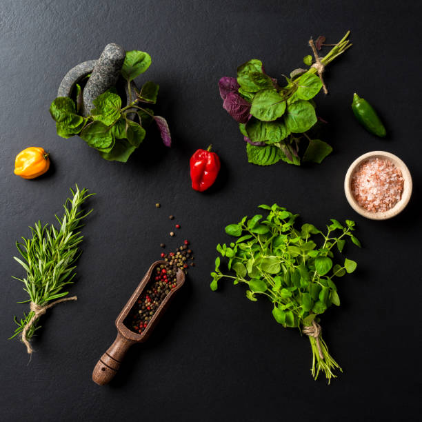 istock Mix of fresh herbs and spices 917656938