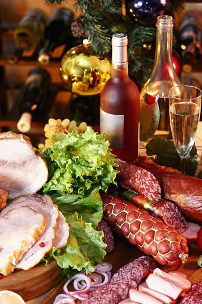 istock Christmas And New Year party table 91765825