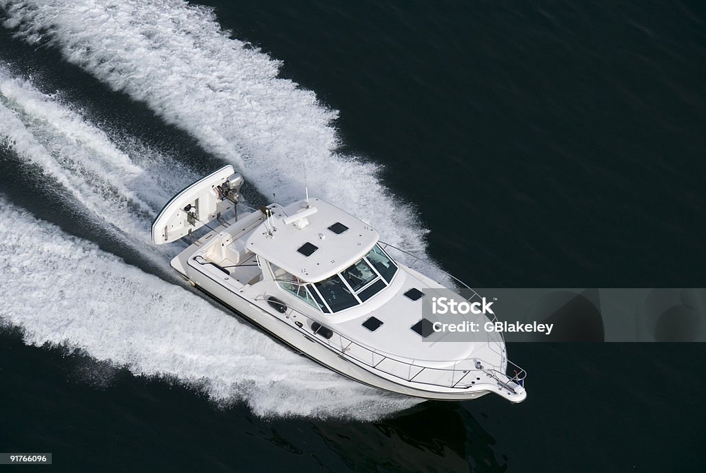 White Schnellboot - Lizenzfrei Antenne Stock-Foto