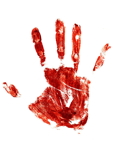 istock bloody Trail of a human hand 91766424