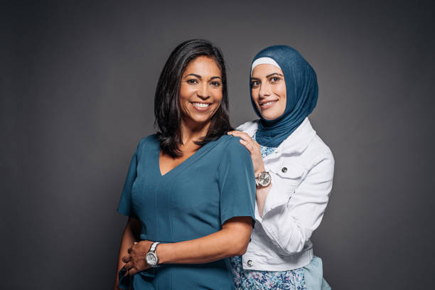 istock Studio portrait of Latino and Middle Eastern women 917664644