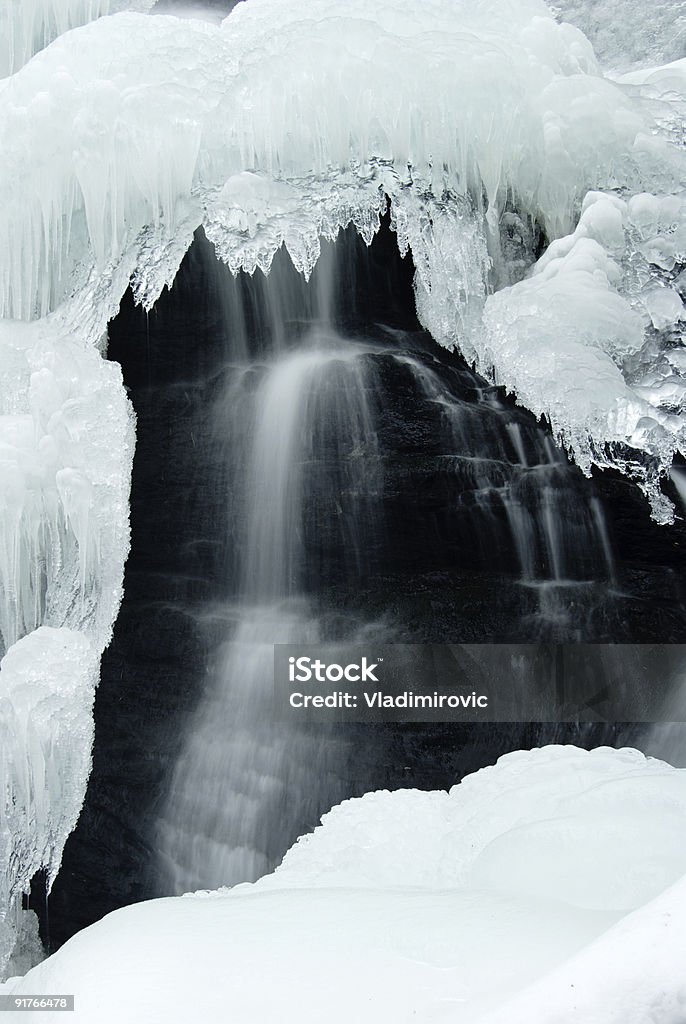 Зимний Водопад - Стоковые фото Icefall роялти-фри