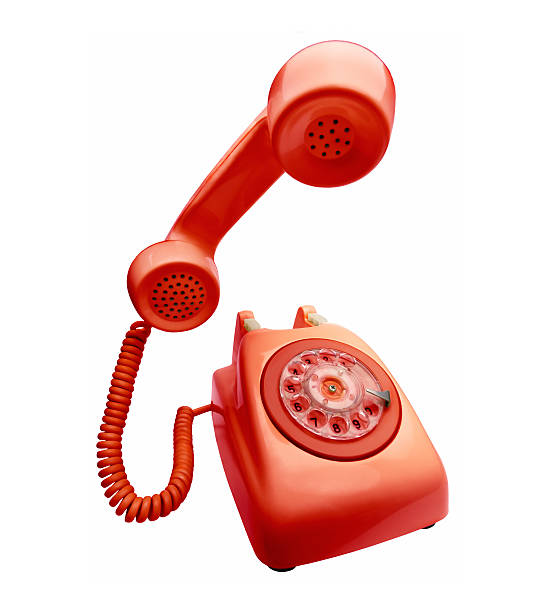 istock Red vintage telephone 91766497