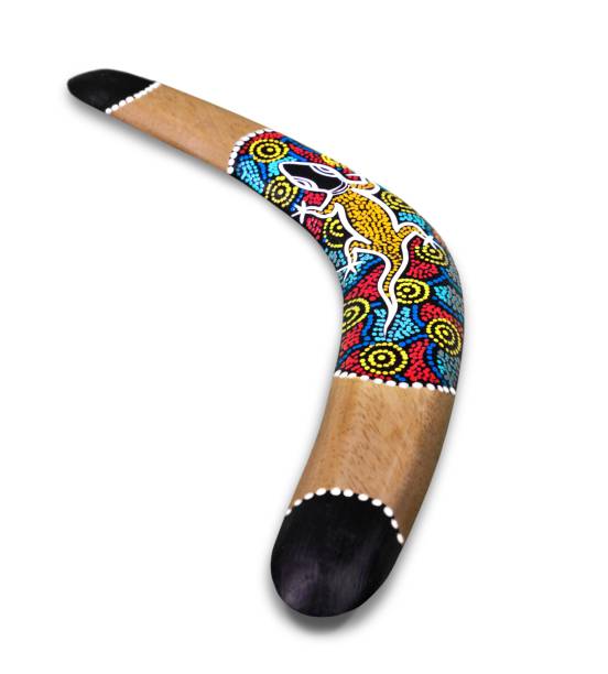boomerang. - aborigine australian culture boomerang isolated foto e immagini stock