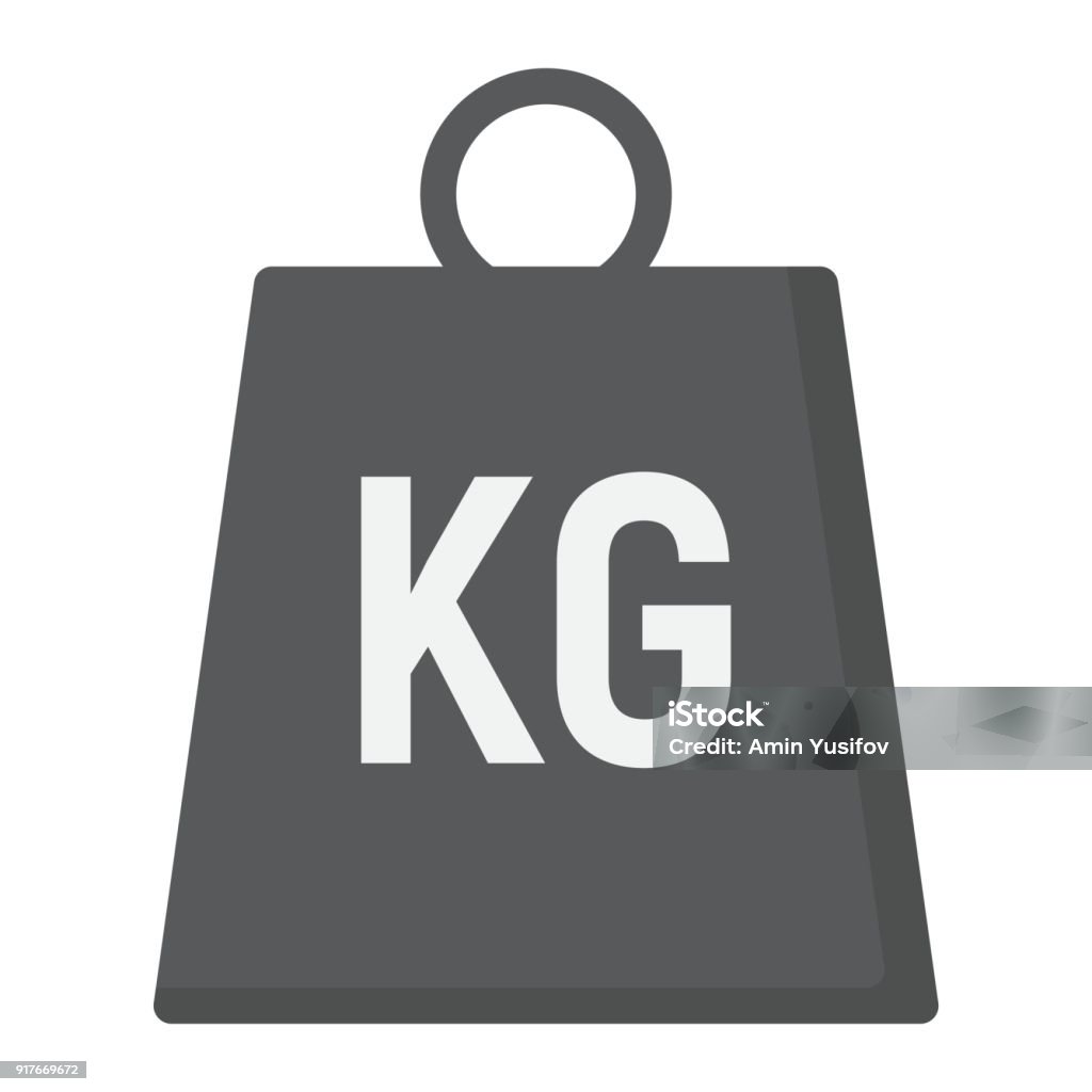 Weight symbol flat icon, logistic and delivery, kilogram sign vector graphics, a colorful solid pattern on a white background, eps 10. Weight symbol flat icon, logistic and delivery, kilogram sign vector graphics, a colorful solid pattern on a white background, eps 10 Azerbaijan stock vector