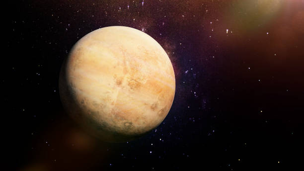 istock beautiful alien planet with cloudy atmosphere lit by a star, habitable exoplanet 917670270