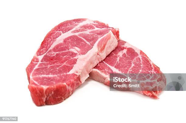 Carne - Fotografie stock e altre immagini di Bianco - Bianco, Bistecca di manzo, Carne