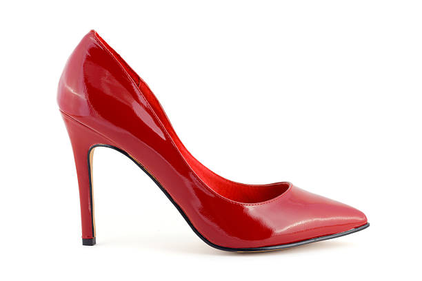 istock Red women shoe 91767763