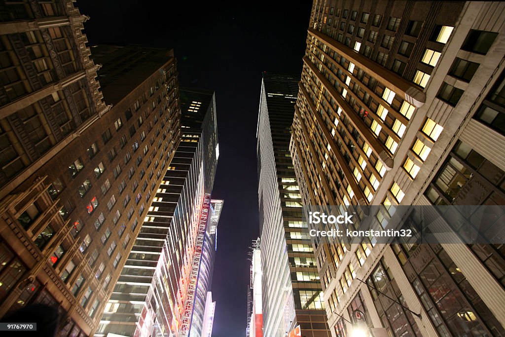 Klassische NY-Nacht in Manhattan - Lizenzfrei Abenddämmerung Stock-Foto