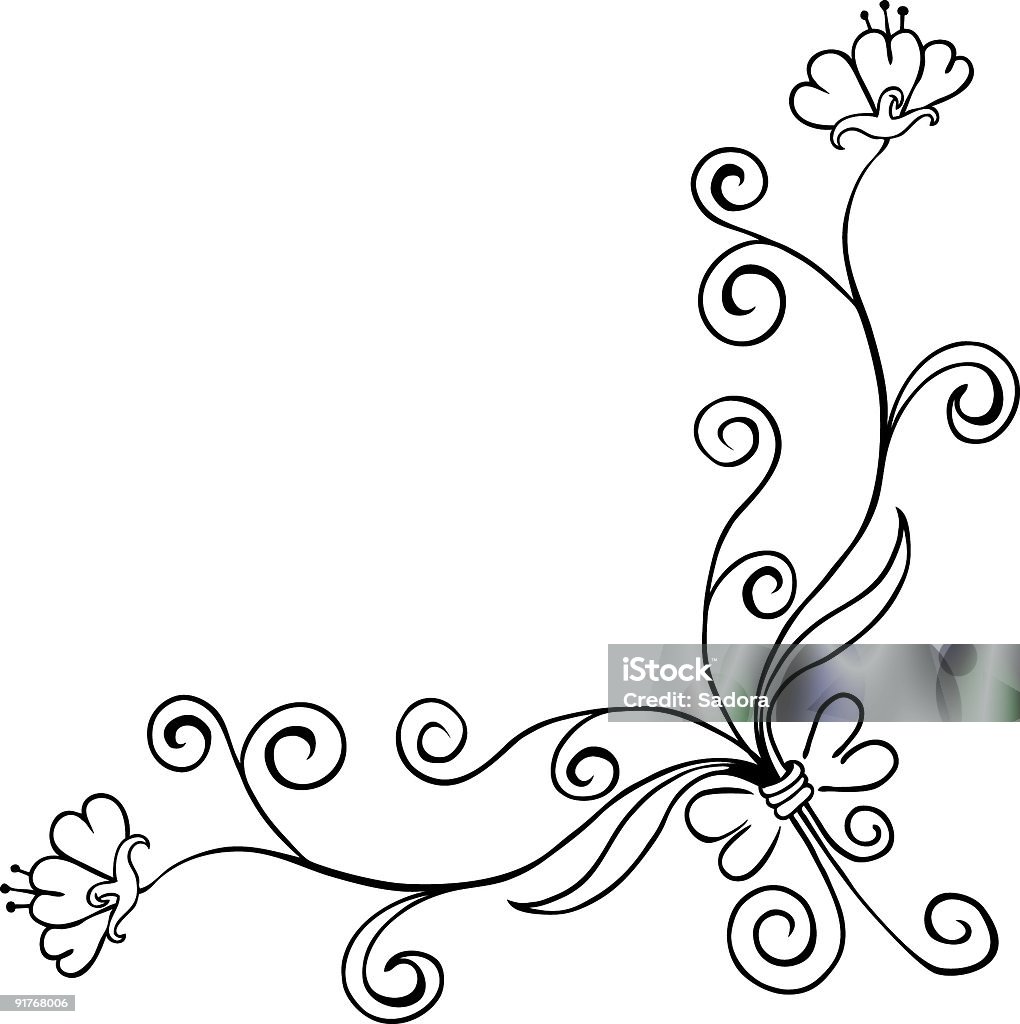 De flores ornamental - Royalty-free Criar Laços Ilustração de stock