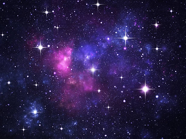 Starfield with flares Blue space starfield with flares constellation photos stock pictures, royalty-free photos & images