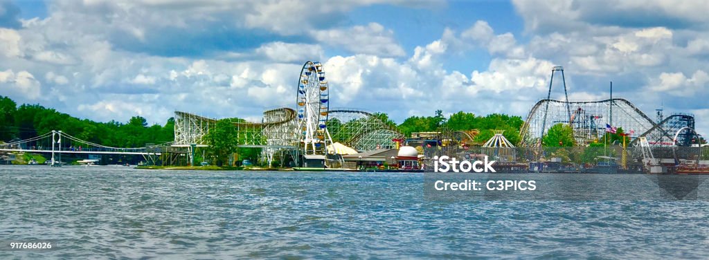 Amusement Park Amusement Park on a lake. Amusement Park Stock Photo