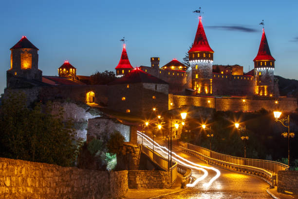Kamianets-Podilsky, Ukraine - AUGUST  03, 2013: Kamianets-Podilskyi Castle is a former Ruthenian-Lithuanian castle