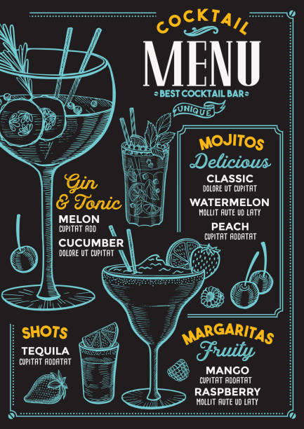 198,300+ Drink Menu Illustrations, Royalty-Free Vector Graphics & Clip Art  - iStock | Drink menu rack card, Drink menu template, Drink menu design