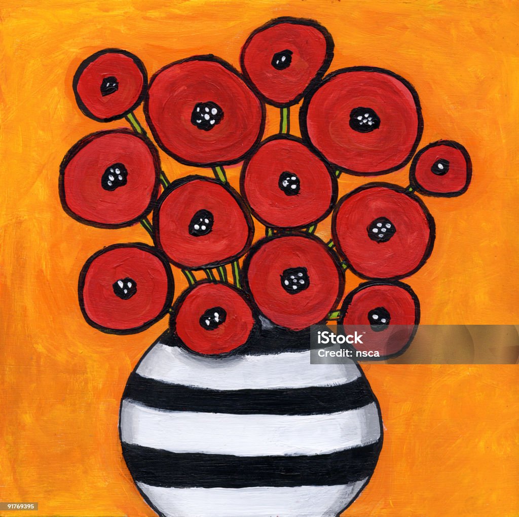 Red Poppies Striped Vase Painting Stock Photo - Download Image Now - Funky, Painting - Art Product, Art - iStock Red Poppies Striped Vase Painting Stock Photo - Download Image Now - Funky, Painting - Art Product, Art - iStock