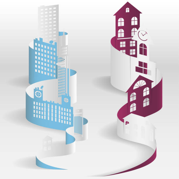istock Sheet paper art of city, Landscape city, Vector illustration design. 917695348