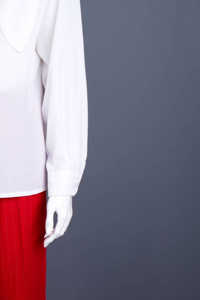 istock Female mannequin in elegant clothing, copy space. 917697308