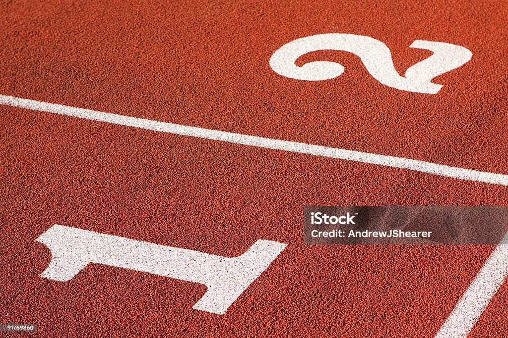 Atletismo pista de atletismo posiciones - Foto de stock de Aspiraciones libre de derechos