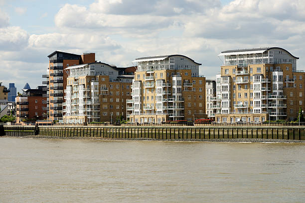 istock Riverside apartments, Docklands, London, England, UK 91769890