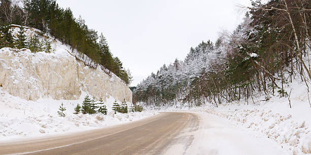 camino de invierno - piny fotografías e imágenes de stock