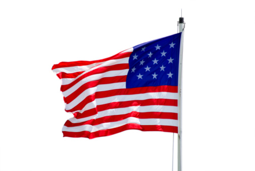 This unique flag with its 15 stars and 15 stripes became official on May 1st,1795 for the next 23 years. Presidents serving under it were - George Washington,John Adams, Thomas Jefferson and few more.  This flag inspired the famous anthem Star Spangled Banner.