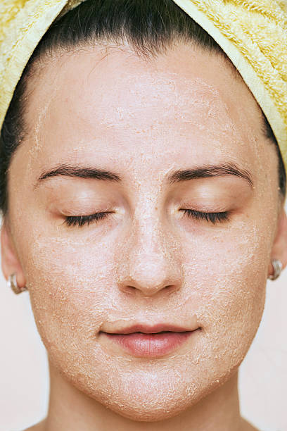 istock Girl with a peeling cream 91771015