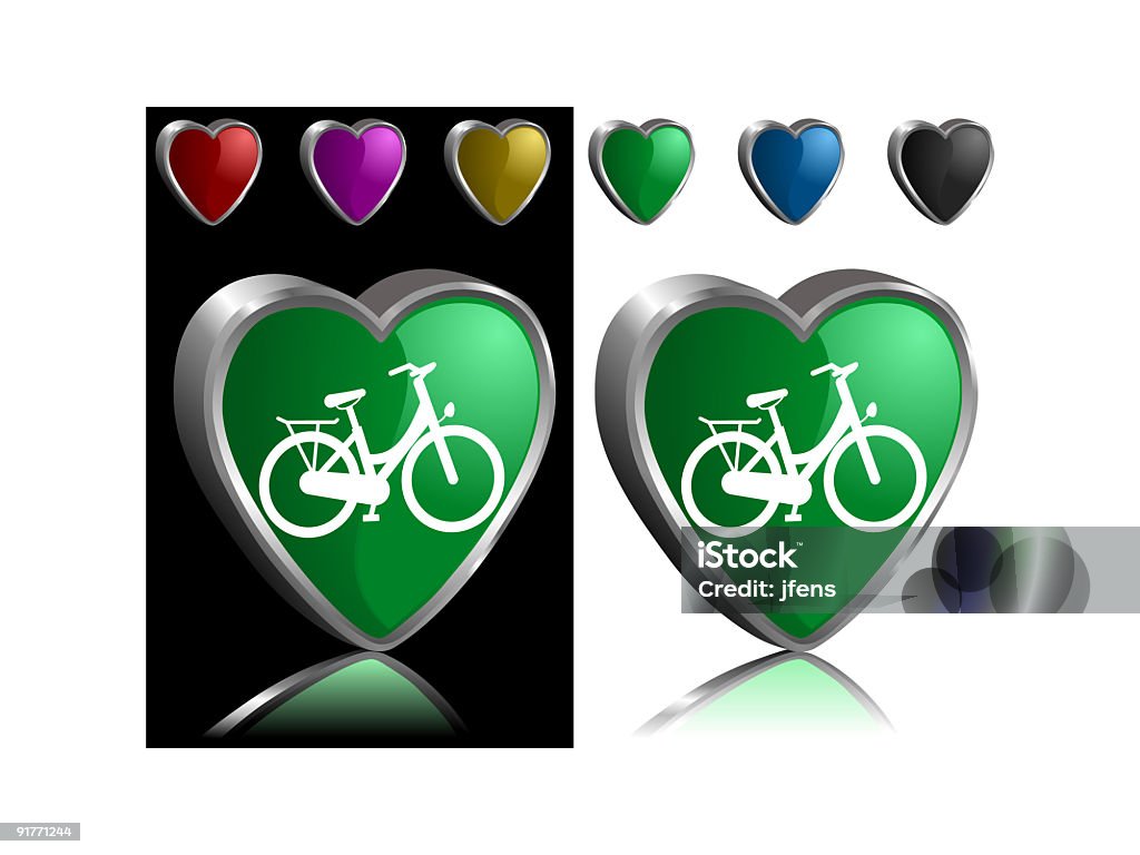 Adoro a minha bicicleta - Royalty-free Amor Ilustração de stock