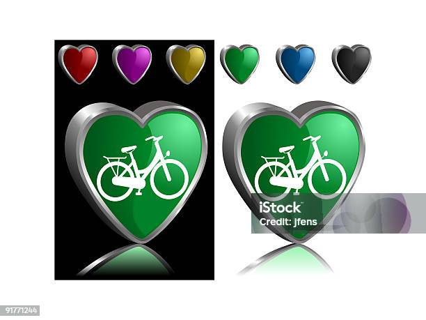 Adoro A Minha Bicicleta - Arte vetorial de stock e mais imagens de Amor - Amor, Azul, Bicicleta