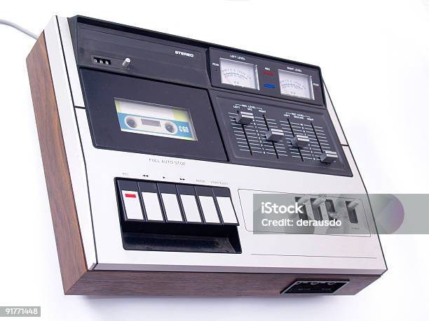 Vintage Audio Cassette Deck Stock Photo - Download Image Now - Analog, Audio Cassette, Audio Electronics