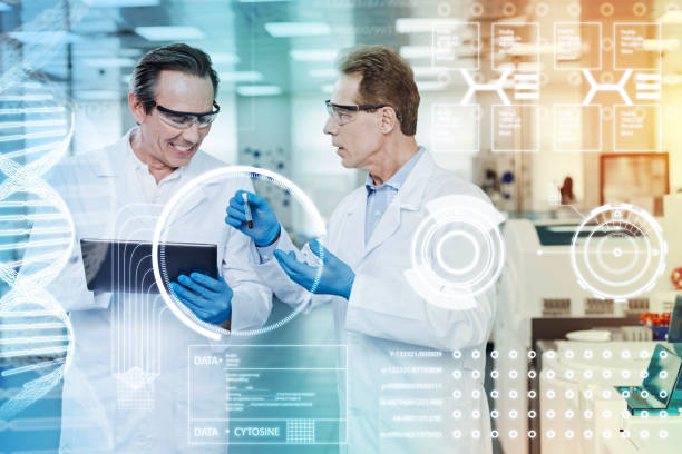 istock Man with sample looking worried while his older colleague smiling to him 917715092