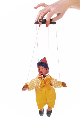 Handmade puppet, Handicraft work of handmade colorful puppet of haryana people in surajkund craft fair.
