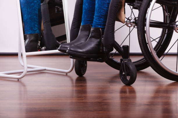 istock Legs of disabled person. 917719662