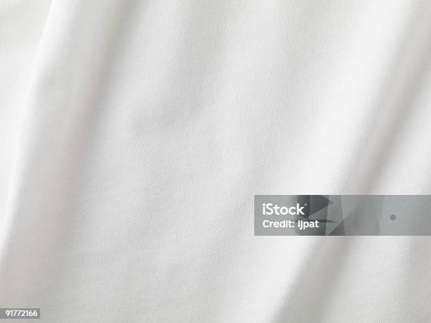 Weiße Stoffhintergrund Stockfoto und mehr Bilder von Textilien - Textilien, Texturiert, Baumwolle