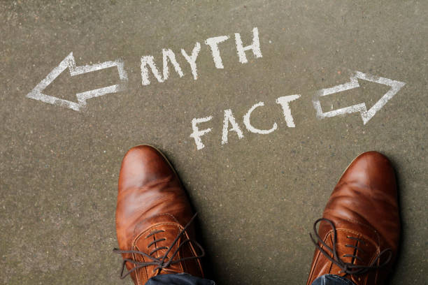 Deciding between Myth and Fact stock photo
