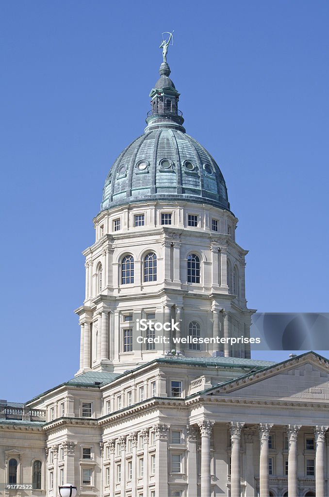 Edifício Capitólio do estado de Kansas - Royalty-free Kansas Foto de stock