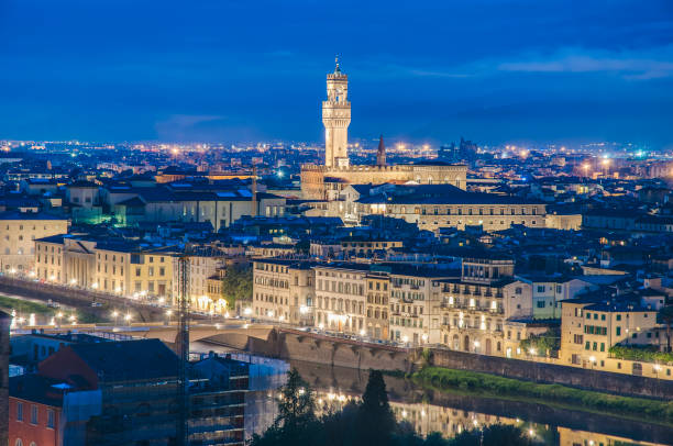 ヴェッキオ宮殿、市庁舎のフィレンツェ（イタリア）。 - palace palazzo vecchio florence italy architecture ストックフォトと画像