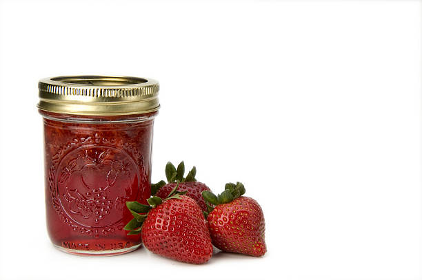 homemade strawberry jam with fresh strawberries