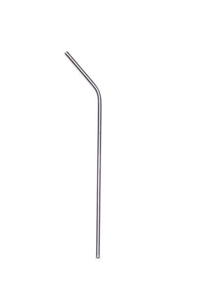 istock Stainless Steel Straw on white background metal drinking straw 917729636