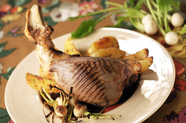 istock Baked leg of mutton 91773432