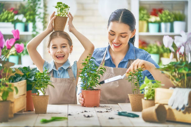 istock Happy family in spring day. 917734516