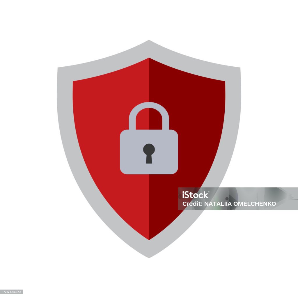 Abstrakte Sicherheit Vektor icon - Lizenzfrei Schutzschild Vektorgrafik
