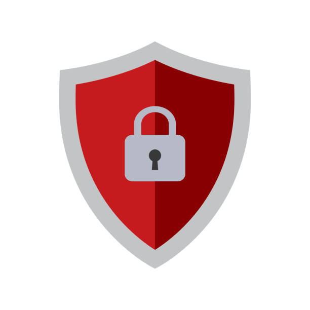 ilustrações de stock, clip art, desenhos animados e ícones de abstract security vector icon - lock