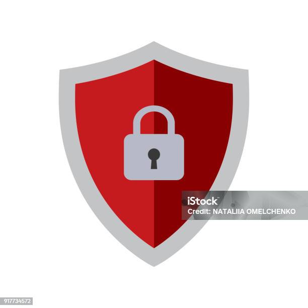 Abstract Security Vector Icon Stock Illustration - Download Image Now - Shield, Riot Shield, Security