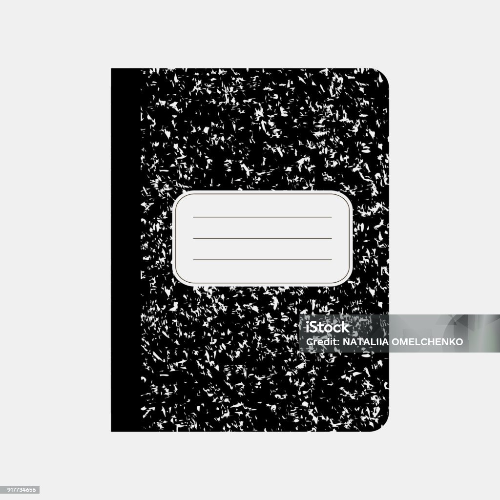 Black workbook, notebook Note Pad stock vector