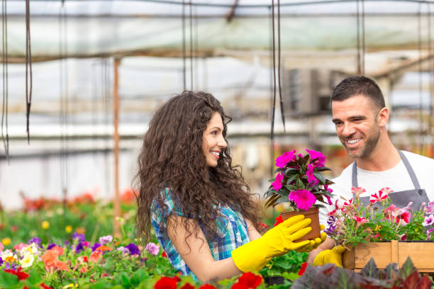 istock Couple garden center workers 917734922