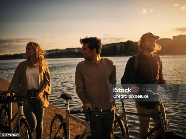 Sweet Friendships Refreshes The Soul Stock Photo - Download Image Now - Friendship, City, People