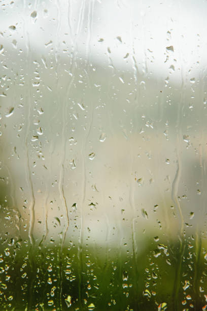 istock Abstract background of rainy drops on the window 917751036